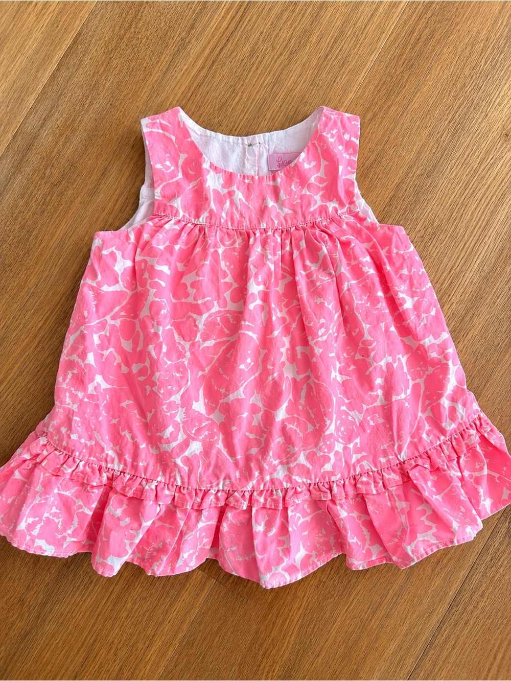Lilly Pulitzer Baby Girl Pink Coral & Seashell Swing Dress 12-18 Months